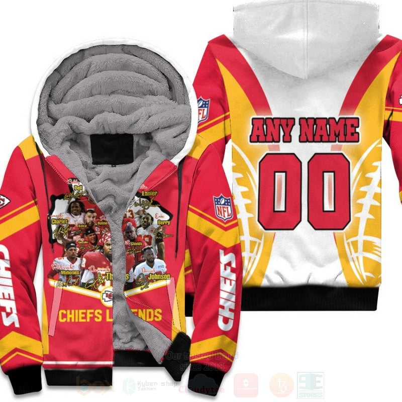 Kansas City Chiefs Nfl Legends Personalized 3D Fleece Hoodie - Hot Sale 2024