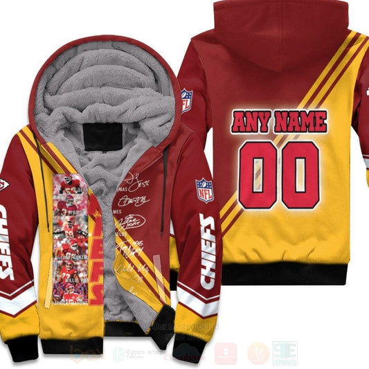 Kansas City Chiefs Nfl Legends Player Names Signed Personalized 3D Fleece Hoodie - Hot Sale 2024