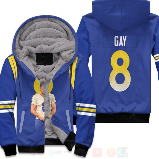 Los Angeles Rams Matt Gay 8 Nfl Royal Blue 3D Fleece Hoodie - Hot Sale 2024