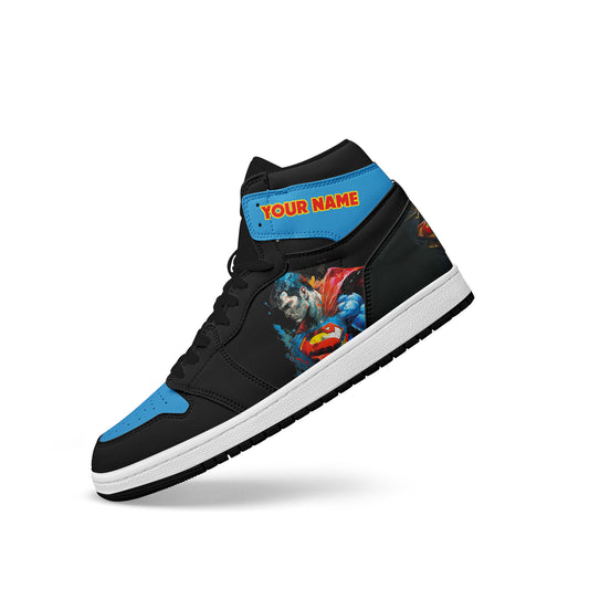 Custom Name DC Superman Air Jordan 1 High Top Shoes