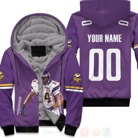 Minnesota Vikings Randy Moss 84 Nfl Personalized 3D Fleece Hoodie - Hot Sale 2024