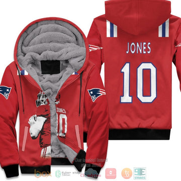 New England Patriots Mac Jones 10 Nfl Red Game Fleece Hoodie - Hot Sale 2024