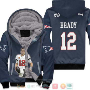 New England Patriots Tom Brady 12 Nfl Superbowl Champions Navy Fleece Hoodie - Hot Sale 2024