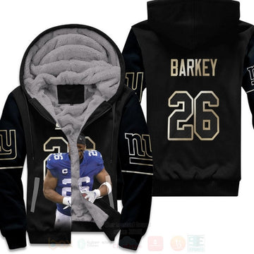 New York Giants Saquon Barkley 26 Nfl Black Golden 3D Fleece Hoodie - Hot Sale 2024