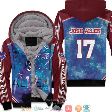 Nfl Buffalo Bills Josh Allen 17 Team Blue 3D Fleece Hoodie - Hot Sale 2024