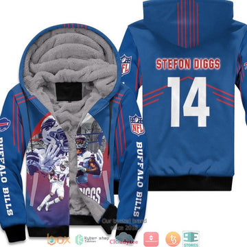 Nfl Buffalo Bills Stefon Diggs 14 Team Blue 3D Fleece Hoodie - Hot Sale 2024