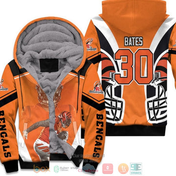 Nfl Cincinnati Bengals Jessie Bates 30 Afc Championship 2022 Orange Fleece Hoodie - Hot Sale 2024