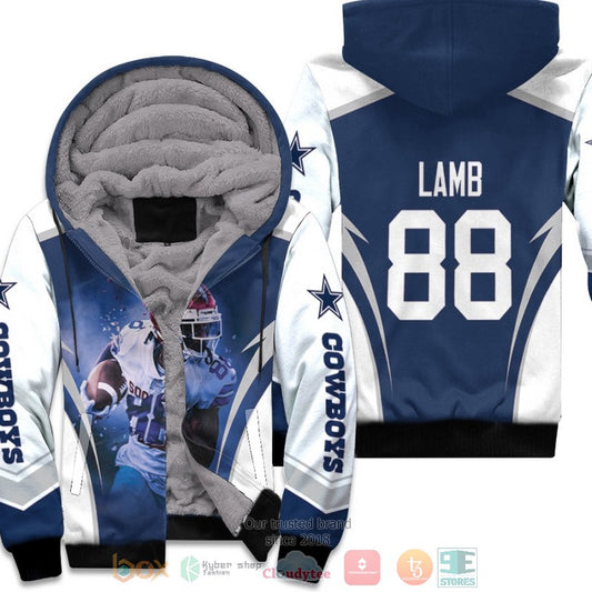 Nfl Dallas Cowboys Ceedee Lamb 88 Dark Blue Fleece Hoodie - Hot Sale 2024