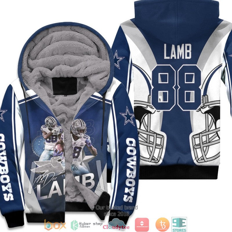 Nfl Dallas Cowboys Ceedee Lamb 88 Team Dark Blue 3D Fleece Hoodie - Hot Sale 2024