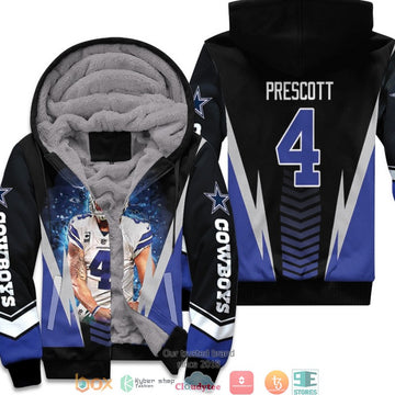 Nfl Dallas Cowboys Dak Prescott 4 Team Black 3D Fleece Hoodie - Hot Sale 2024