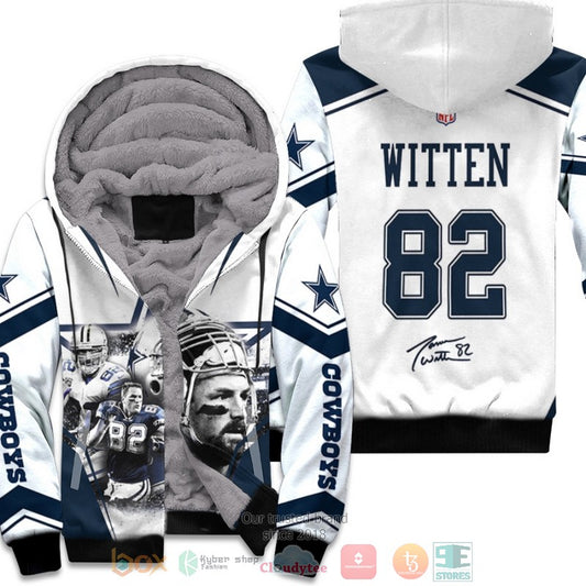 Nfl Dallas Cowboys Jason Witten 82 Nfl White Fleece Hoodie - Hot Sale 2024