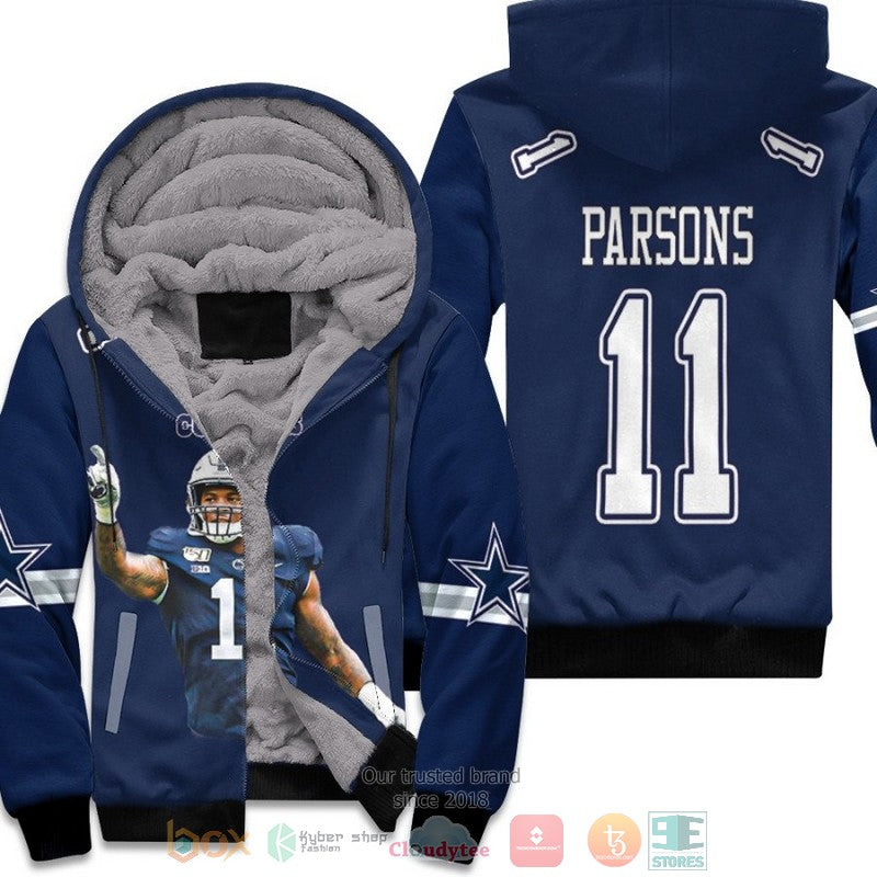 Nfl Dallas Cowboys Micah Parsons 11 2021 Navy Fleece Hoodie - Hot Sale 2024