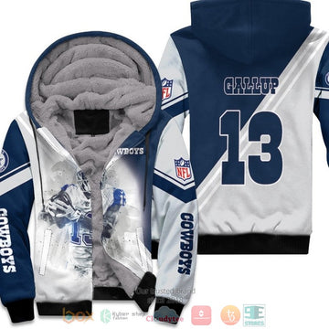 Nfl Dallas Cowboys Michael Gallup 13 White Fleece Hoodie - Hot Sale 2024