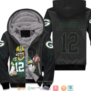 Nfl Green Bay Packers Aaron Rodgers 12 Team Legendary Black 3D Fleece Hoodie - Hot Sale 2024