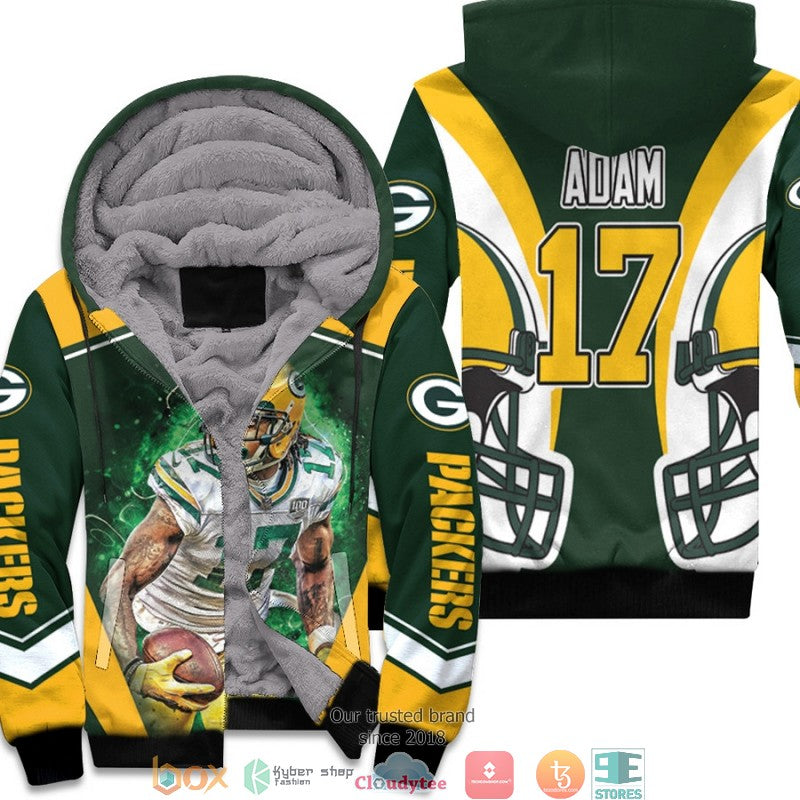 Nfl Green Bay Packers Davante Adams 14 Team Green 3D Fleece Hoodie - Hot Sale 2024