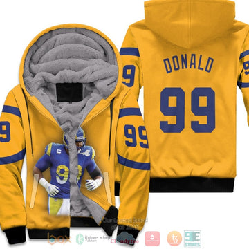 Nfl Los Angeles Rams Aaron Donald 99 Gold Fleece Hoodie - Hot Sale 2024