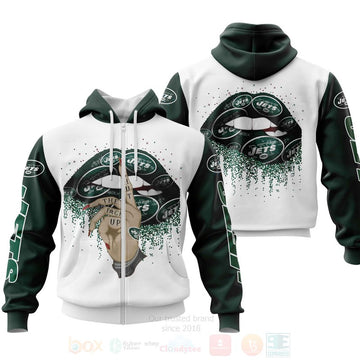 Nfl New York Jets Lips Personalized 3D Hoodie, Zip Hoodie - Hot Sale 2024