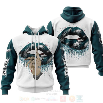 Nfl Philadelphia Eagles Lips Personalized 3D Hoodie, Zip Hoodie - Hot Sale 2024