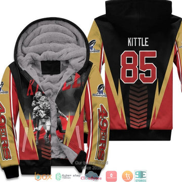 Nfl San Francisco 49Ers George Kittle 85 Nfc Championship 2022 Black 3D Fleece Hoodie - Hot Sale 2024