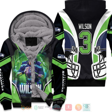 Nfl Seattle Seahawks Russell Wilson 3 Green Fleece Hoodie - Hot Sale 2024