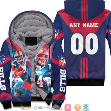 Personalized Nfl Buffalo Bills Stefon Diggs Team Blue 3D Fleece Hoodie - Hot Sale 2024