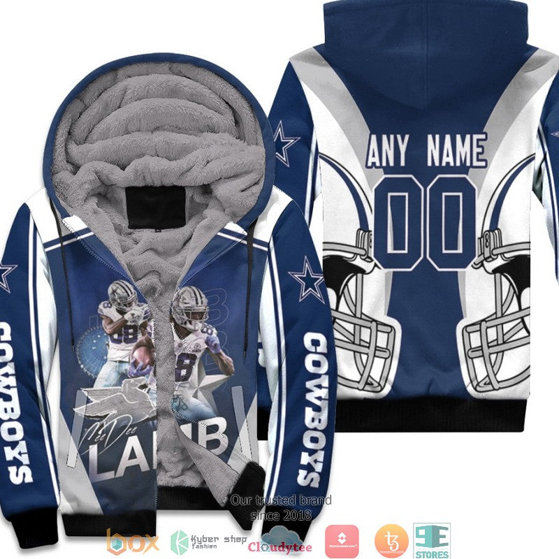 Personalized Nfl Dallas Cowboys Ceedee Lamb Team Dark Blue 3D Fleece Hoodie - Hot Sale 2024