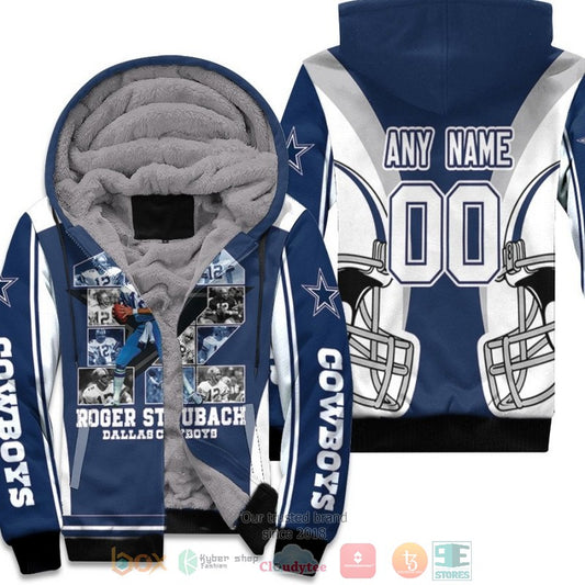 Personalized Nfl Dallas Cowboys Roger Staubach Blue Custom Fleece Hoodie - Hot Sale 2024