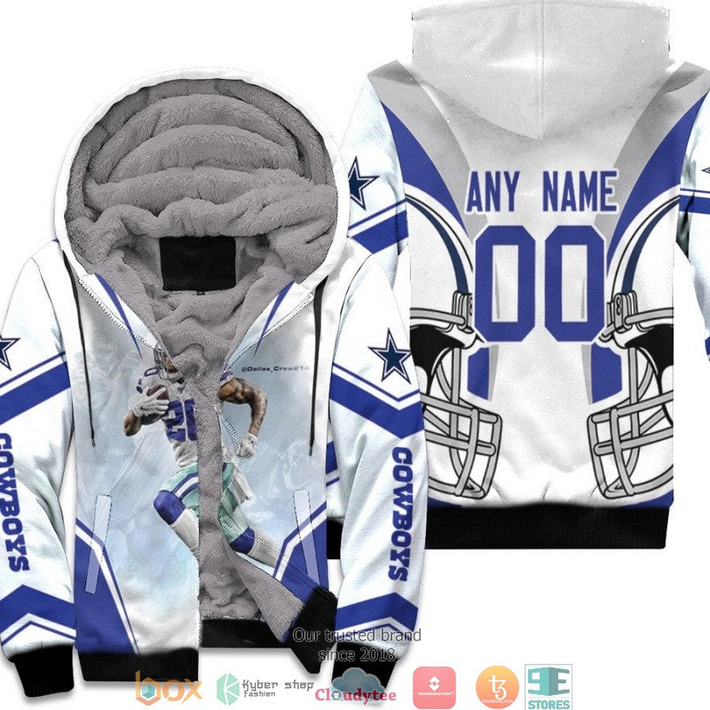 Personalized Nfl Dallas Cowboys Tony Pollard White 3D Fleece Hoodie - Hot Sale 2024