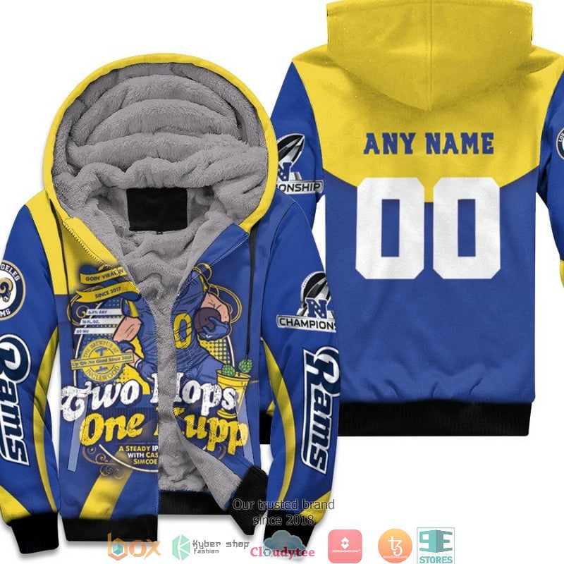 Personalized Nfl Los Angeles Rams Cooper Kupp Nfc Championship 2022 Yellow 3D Fleece Hoodie - Hot Sale 2024