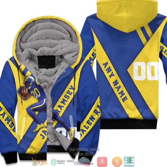 Personalized Nfl Los Angeles Rams Jalen Ramsey Blue 3D Fleece Hoodie - Hot Sale 2024