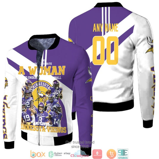 Personalized Nfl Minesota Vikings Never Underestimate A Woman Loves Viking 3D Fleece Hoodie - Hot Sale 2024