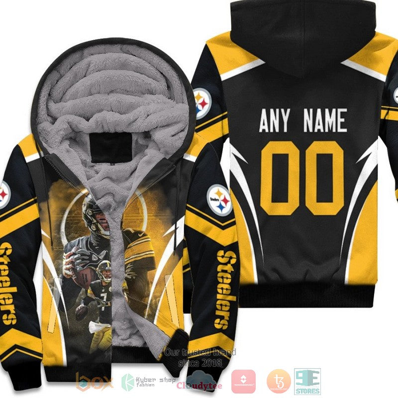 Personalized Nfl Pittsburgh Steelers Ben Roethlisberger Black Custom Fleece Hoodie - Hot Sale 2024