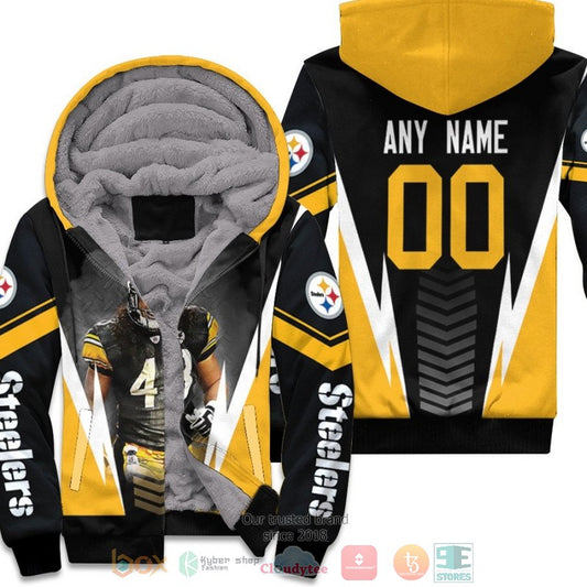 Personalized Nfl Pittsburgh Steelers Troy Polamalu Black Custom Fleece Hoodie - Hot Sale 2024