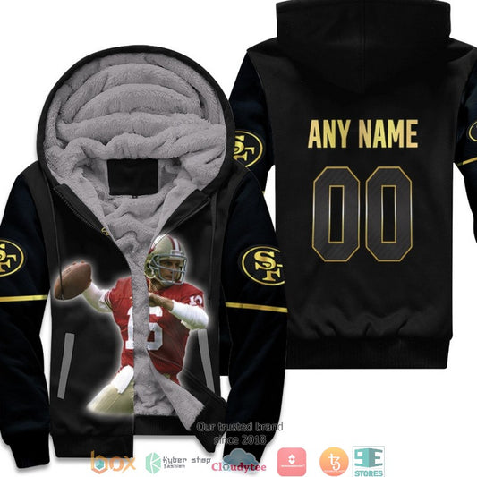 Personalized Nfl San Francisco 49Ers Joe Montana 16 Team Black 3D Fleece Hoodie - Hot Sale 2024