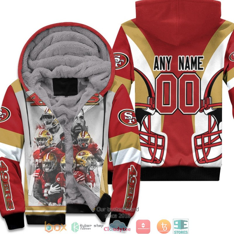 Personalized Nfl San Francisco 49Ers Team Great Players Team Red 3D Fleece Hoodie - Hot Sale 2024