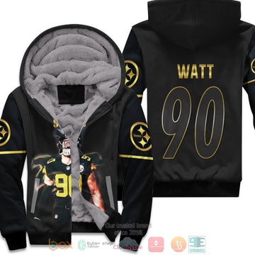 Pittsburgh Steelers T.J. Watt 90 Nfl Black Golden Fleece Hoodie - Hot Sale 2024