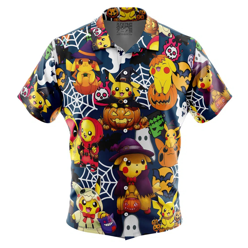 Pokemon Halloween Button Up Hawaiian Shirt