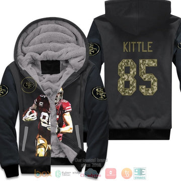 San Francisco 49Ers George Kittle 85 Nfl Camo Black Fleece Hoodie - Hot Sale 2024