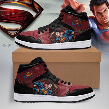 DC Superman Air Jordan 1 High Top Shoes