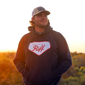 Whiskey Riff Retro Navy Hoodie