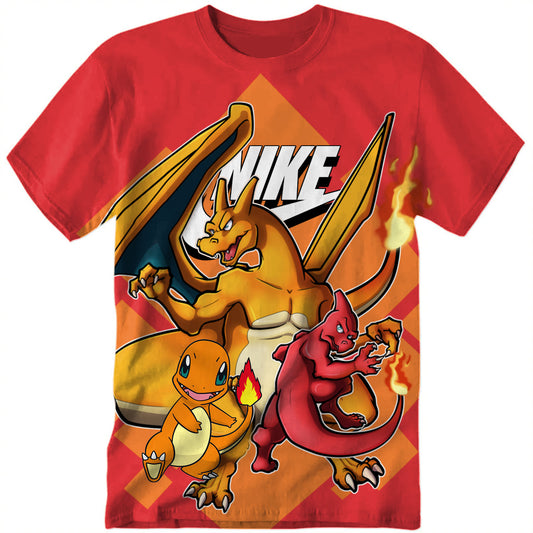 Evolution of Charmander Pokemon Fan Adult And Kid Tshirt