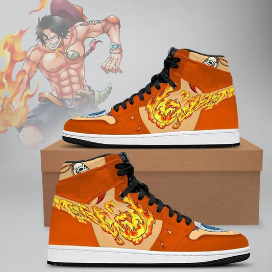 Ace One Piece Air Jordan 1 High Top Shoes SMAOPA1 - Shoesmates