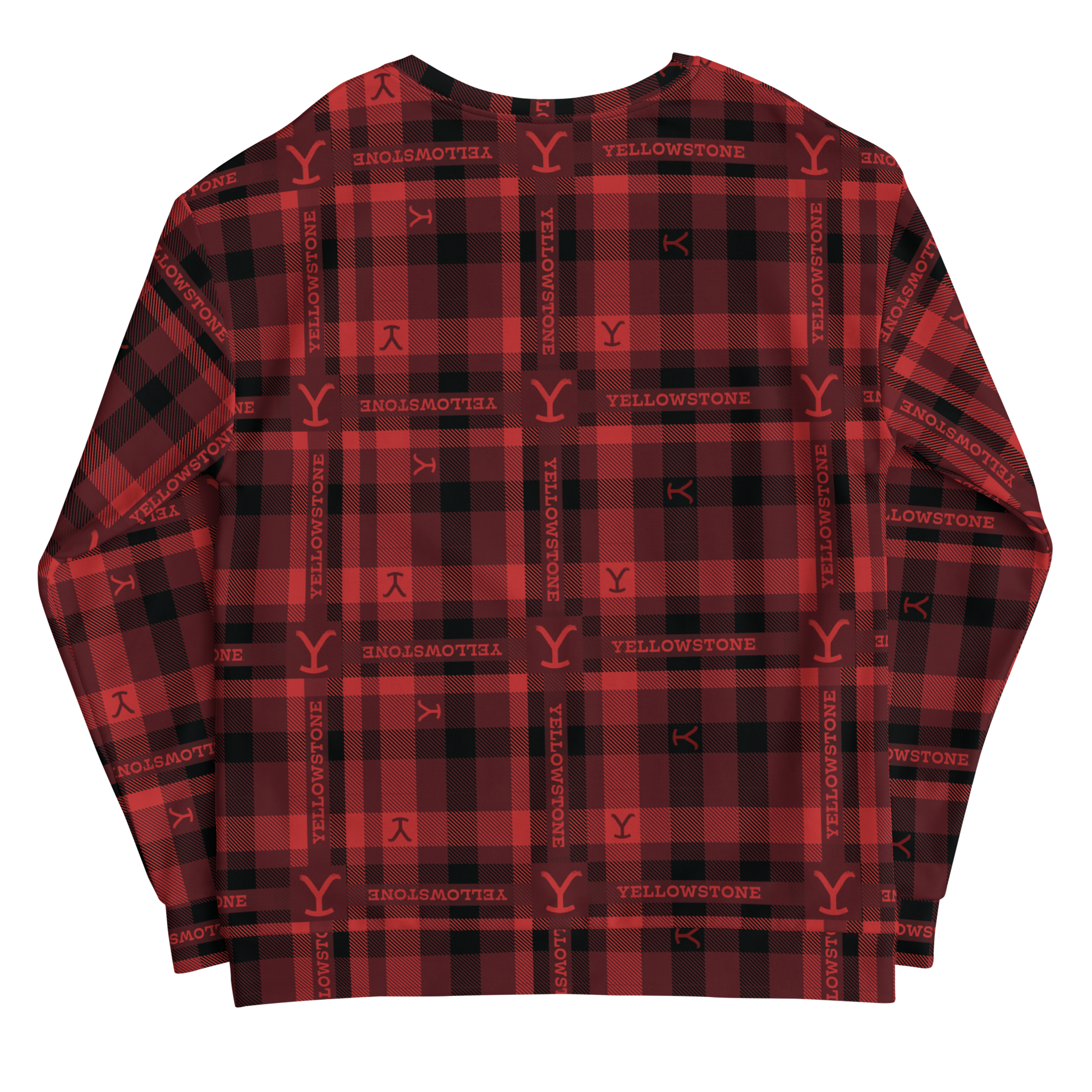 Yellowstone Plaid Pattern Crewneck Sweater