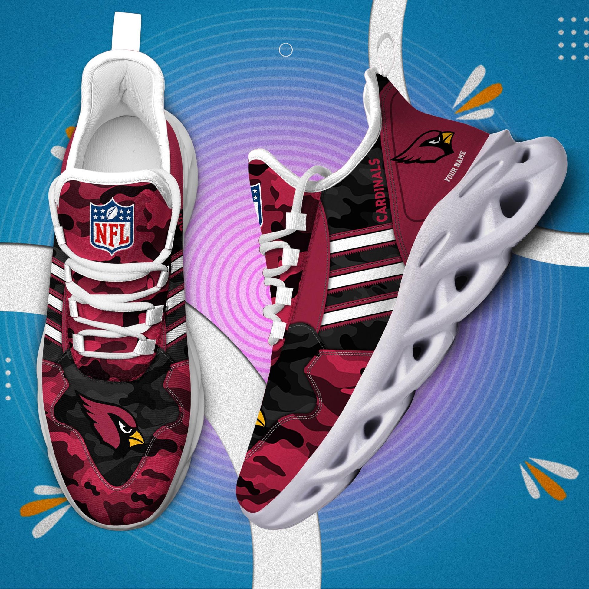 FoxnFish Arizona Cardinals Max Soul Shoes Sneakers For Men And Women