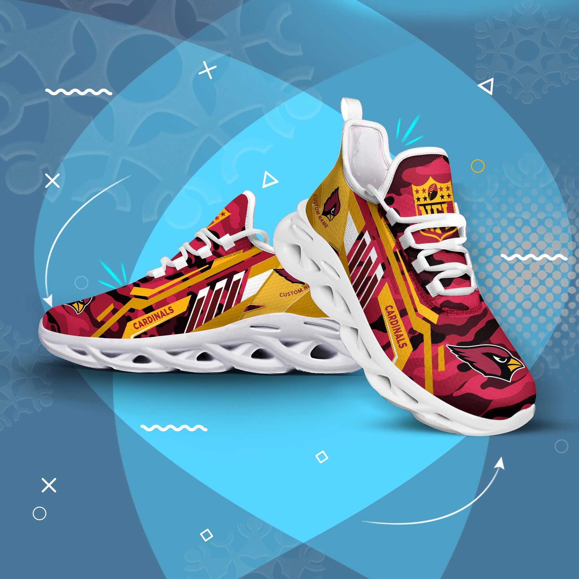 FoxnFish Arizona Cardinals Max Soul Shoes Sneakers For Men And Women