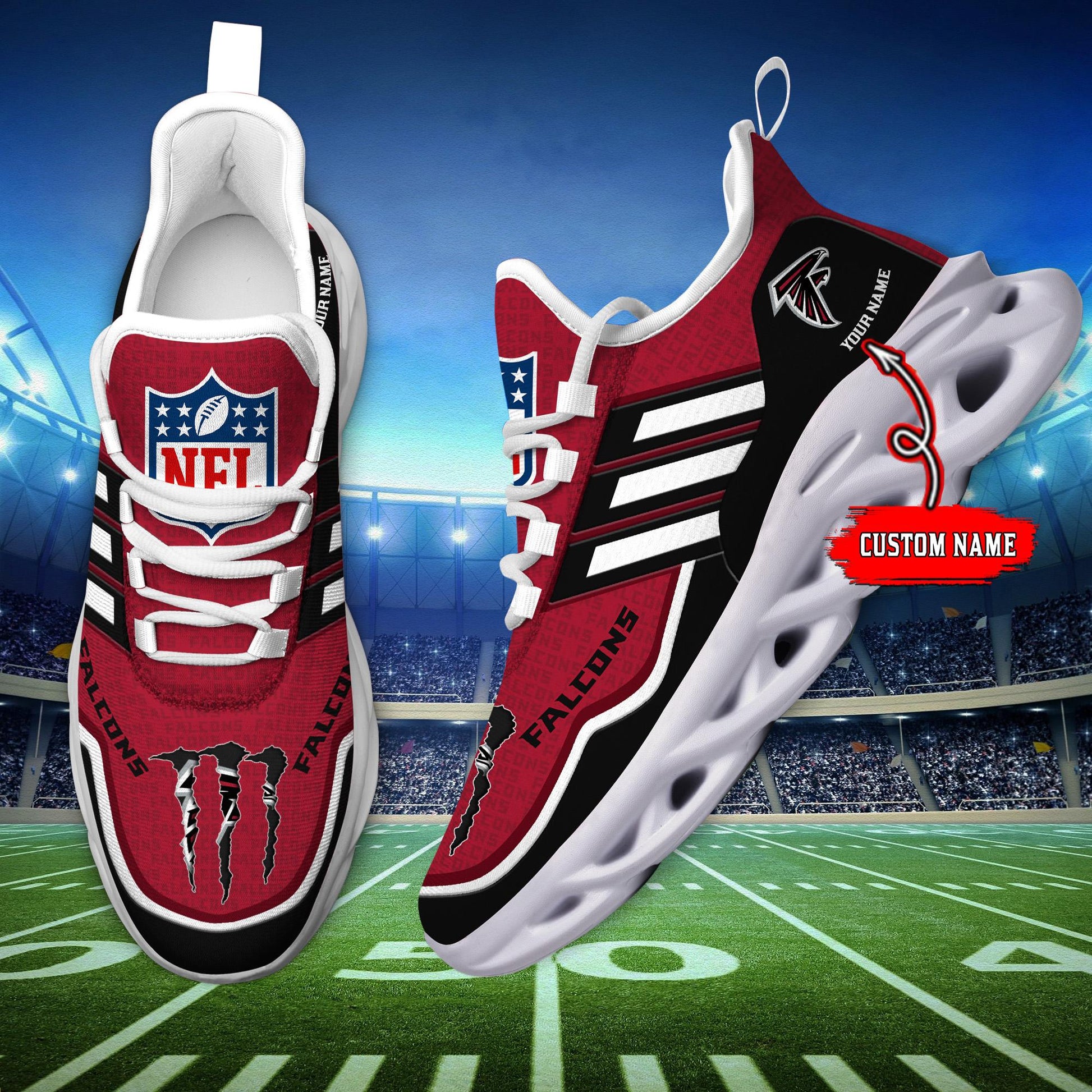 FoxnFish Atlanta Falcons Max Soul Shoes Sneakers For Men And Women