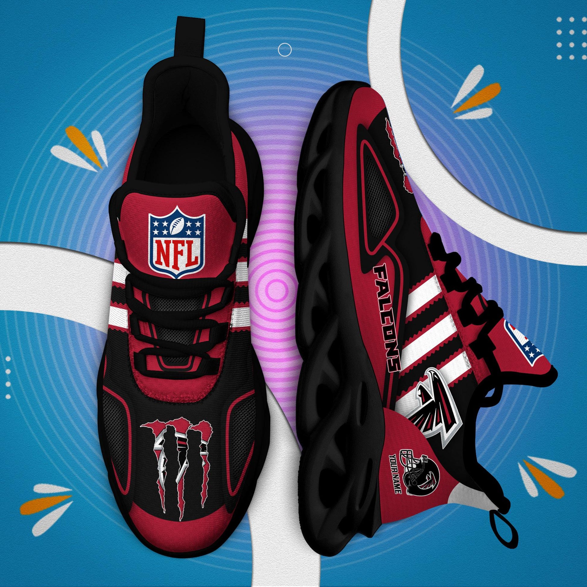 FoxnFish Atlanta Falcons Max Soul Shoes Sneakers For Men And Women