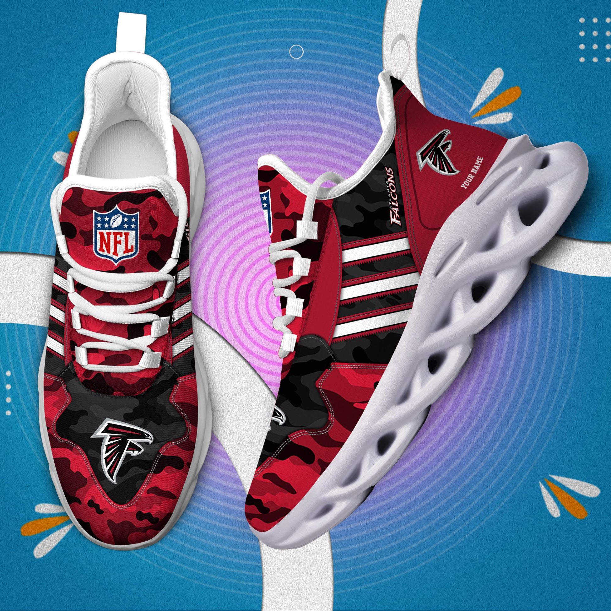 FoxnFish Atlanta Falcons Max Soul Shoes Sneakers For Men And Women