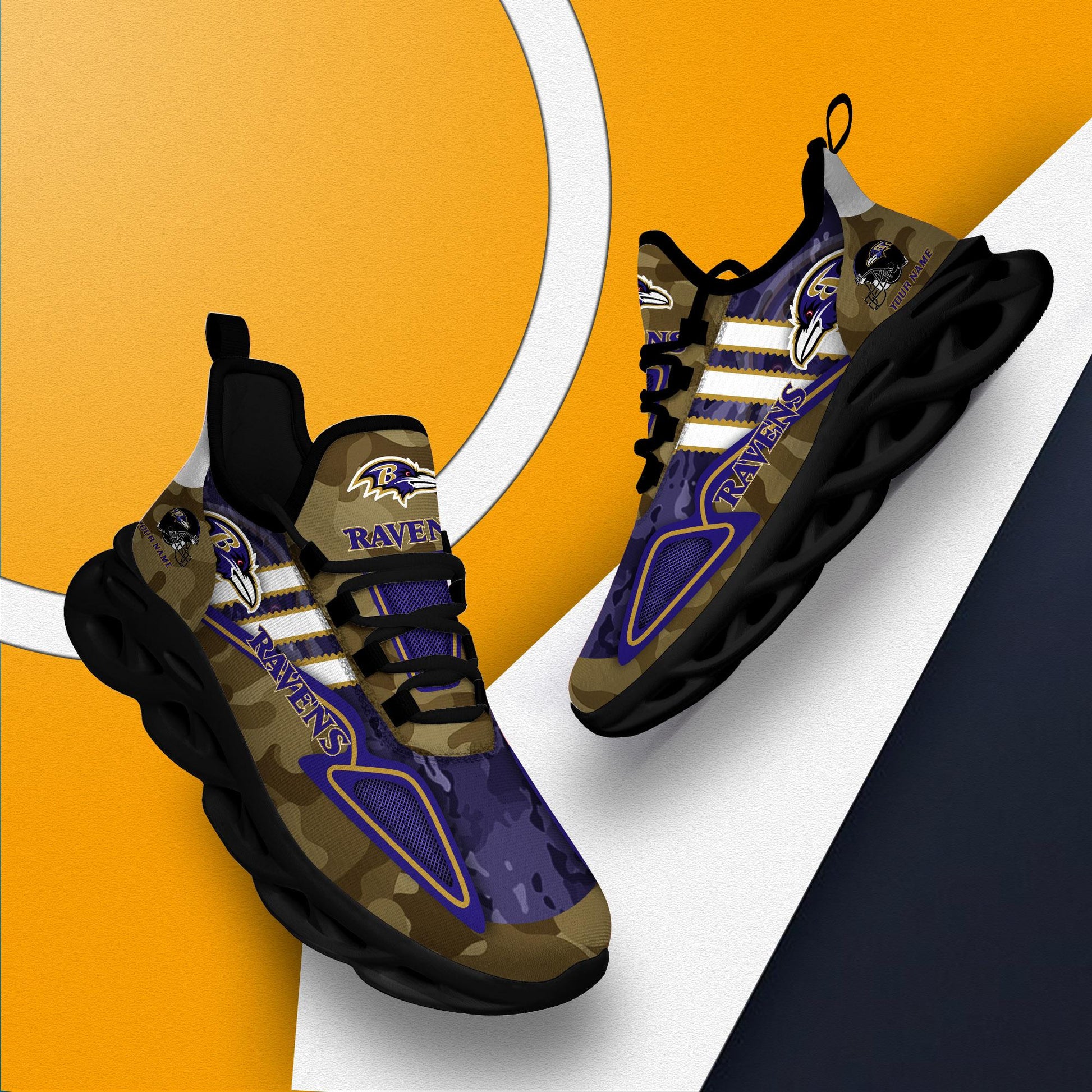 FoxnFish Baltimore Ravens Max Soul Shoes Sneakers For Men And Women