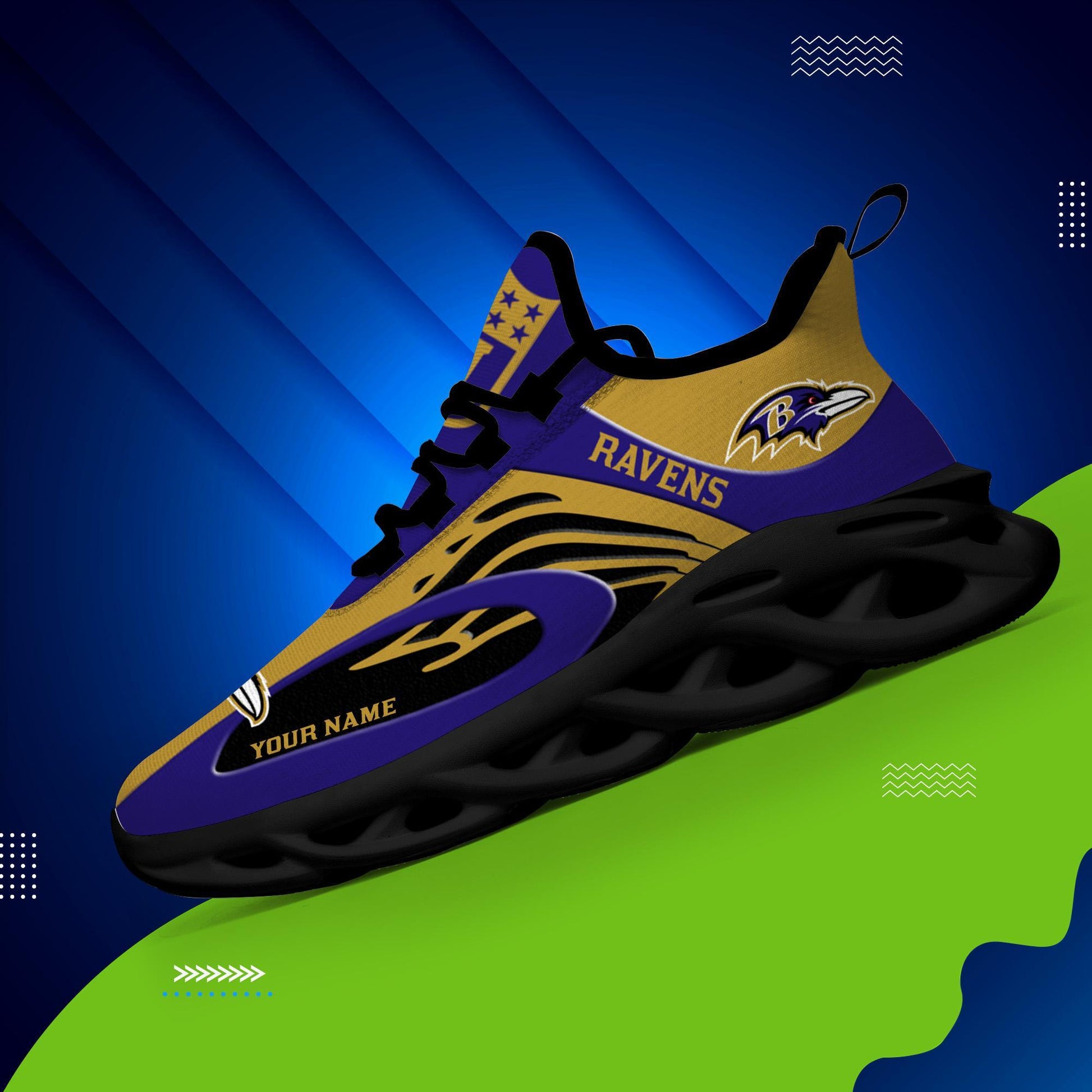 FoxnFish Baltimore Ravens Max Soul Shoes Sneakers For Men And Women